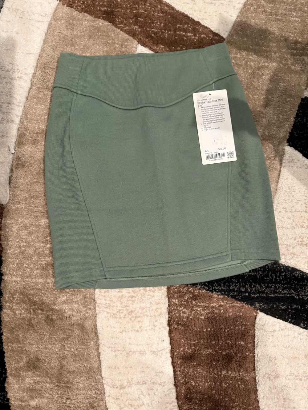 lululemon athletica Scuba High-Rise Mini Skirt - Sage Green